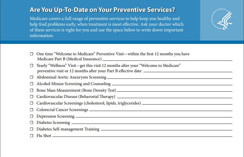 Medicare's Guide To Preventive Services Total Financial Governance™